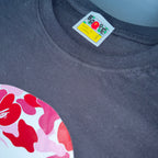 Bape A Bathing Ape Black & Pink Camo Big Ape Head Tee